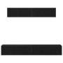 Conjunto de 4 piezas de mueble de TV , madera elaborada negra de , Muebles TV - Ref: Foro24-3333057, Precio: 182,58 €, Descue...