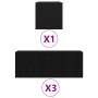 Conjunto de Mueble de TV de 4 Piezas en Roble Negro de Madera Ingenerada de , Muebles TV - Ref: Foro24-3333061, Precio: 154,0...