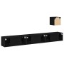 Conjunto de Mueble de TV de 4 Piezas en Roble Negro de Madera Ingenerada de , Muebles TV - Ref: Foro24-3333061, Precio: 154,0...
