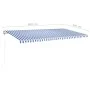 Toldo manual retráctil con postes azul y blanco 6x3 m de vidaXL, Toldos - Ref: Foro24-3069996, Precio: 659,03 €, Descuento: %