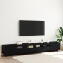 Mueble para TV con luces LED Negro Roble 260x35x40 cm de madera de , Muebles TV - Ref: Foro24-3333064, Precio: 209,69 €, Desc...