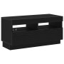 Mueble para TV con luces LED Negro Roble 260x35x40 cm de madera de , Muebles TV - Ref: Foro24-3333064, Precio: 209,69 €, Desc...