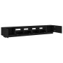 Mueble para TV con luces LED Negro Roble 260x35x40 cm de madera de , Muebles TV - Ref: Foro24-3333064, Precio: 209,69 €, Desc...