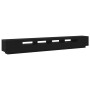 Mueble de TV con luces LED, Negro Roble, 300x35x40 cm, Madera Compuesta de , Muebles TV - Ref: Foro24-3333065, Precio: 222,66...