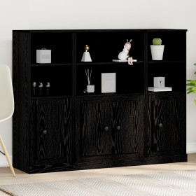 Aparador Negro de Roble 132x35,5x103,5 cm Madera Elaborada de , Aparadores - Ref: Foro24-3333077, Precio: 198,77 €, Descuento: %