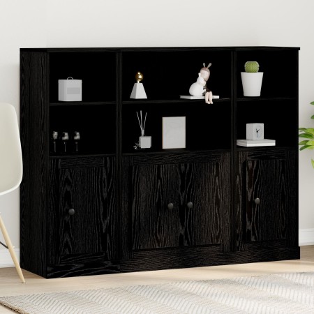 Aparador Negro de Roble 132x35,5x103,5 cm Madera Elaborada de , Aparadores - Ref: Foro24-3333077, Precio: 198,77 €, Descuento: %