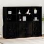 Aparador Negro de Roble 132x35,5x103,5 cm Madera Elaborada de , Aparadores - Ref: Foro24-3333077, Precio: 198,77 €, Descuento: %