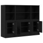 Aparador Negro de Roble 132x35,5x103,5 cm Madera Elaborada de , Aparadores - Ref: Foro24-3333077, Precio: 198,77 €, Descuento: %