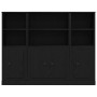 Aparador Negro de Roble 132x35,5x103,5 cm Madera Elaborada de , Aparadores - Ref: Foro24-3333077, Precio: 198,77 €, Descuento: %