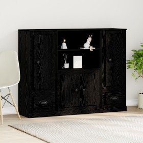 Alacena Negro Roble 132x35,5x103,5 cm Madera Elaborada de , Aparadores - Ref: Foro24-3333078, Precio: 208,40 €, Descuento: %