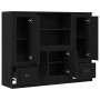 Alacena Negro Roble 132x35,5x103,5 cm Madera Elaborada de , Aparadores - Ref: Foro24-3333078, Precio: 208,40 €, Descuento: %