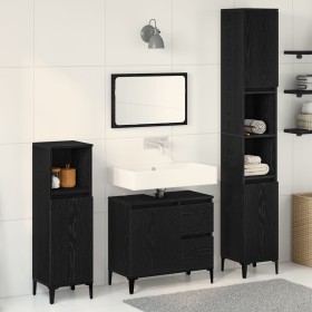 Conjunto de Muebles de Baño Set de 3 Roble Negro Madera Diseñada de , Muebles de baño - Ref: Foro24-3333087, Precio: 200,85 €...