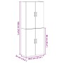 Armarios 2 pcs Roble Negro 69,5x34x180 cm Madera Elaborada de , Aparadores - Ref: Foro24-3333102, Precio: 165,43 €, Descuento: %