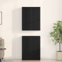 Armarios 2 pcs Negro Roble 69,5x34x180 cm Madera ingenierizada de , Aparadores - Ref: Foro24-3333103, Precio: 163,58 €, Descu...