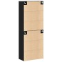 Armarios 2 pcs Negro Roble 69,5x34x180 cm Madera ingenierizada de , Aparadores - Ref: Foro24-3333103, Precio: 163,58 €, Descu...