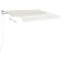Toldo retráctil automático con postes crema 4x3 m de vidaXL, Toldos - Ref: Foro24-3069947, Precio: 726,18 €, Descuento: %