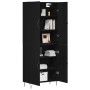 Aparador Negro de Roble 69,5x34x180 cm Madera Elaborada de , Aparadores - Ref: Foro24-3333108, Precio: 170,11 €, Descuento: %