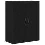 Aparador Negro de Roble 69,5x34x180 cm Madera Elaborada de , Aparadores - Ref: Foro24-3333108, Precio: 170,11 €, Descuento: %