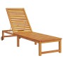 Tumbona con mesa de madera de acacia, Tumbona de madera de acacia de , Tumbonas - Ref: Foro24-3333829, Precio: 313,03 €, Desc...