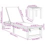Tumbona con mesa de madera de acacia, Tumbona de madera de acacia de , Tumbonas - Ref: Foro24-3333829, Precio: 313,03 €, Desc...
