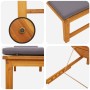 Tumbonas 2 pcs con Cojines de Madera Maciza de Acacia, Tumbona con Cojines Gris Claro de Madera Maciza de Acacia de , Tumbona...