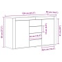 Aparador Roble Ahumado Madera Elaborada 120 x 36 x 69 cm Aparador de , Aparadores - Ref: Foro24-3333860, Precio: 137,54 €, De...