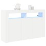 Aparador Blanco Blanco Madera Contrachapada 116 x 30 x 75 cm de , Aparadores - Ref: Foro24-3333876, Precio: 137,58 €, Descuen...