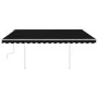 Toldo manual retráctil con postes gris antracita 4x3 m de vidaXL, Toldos - Ref: Foro24-3069939, Precio: 589,90 €, Descuento: %