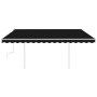 Toldo manual retráctil con postes gris antracita 4x3 m de vidaXL, Toldos - Ref: Foro24-3069939, Precio: 547,96 €, Descuento: %