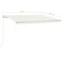 Toldo retráctil automático con postes crema 4x3 m de vidaXL, Toldos - Ref: Foro24-3069947, Precio: 726,18 €, Descuento: %