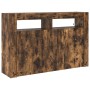 Aparador Roble Ahumado Madera Ingenierizada 116 x 30 x 75 cm de , Aparadores - Ref: Foro24-3333880, Precio: 140,18 €, Descuen...