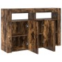 Aparador Roble Ahumado Madera Ingenierizada 116 x 30 x 75 cm de , Aparadores - Ref: Foro24-3333880, Precio: 140,18 €, Descuen...