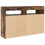 Aparador Roble Ahumado Madera Ingenierizada 116 x 30 x 75 cm de , Aparadores - Ref: Foro24-3333880, Precio: 140,18 €, Descuen...