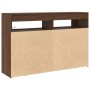 Aparador Roble Marrón Madera de Ingeniería 116 x 30 x 75 cm de , Aparadores - Ref: Foro24-3333882, Precio: 140,13 €, Descuent...