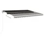Toldo manual retráctil con postes gris antracita 4x3 m de vidaXL, Toldos - Ref: Foro24-3069939, Precio: 589,90 €, Descuento: %