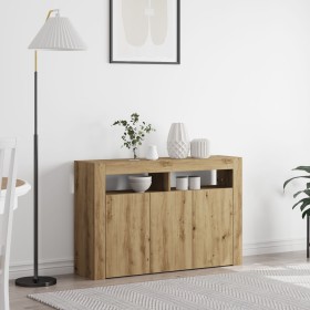 Aparador Roble Artesanal Madera de Ingeniería 116 x 30 x 75 cm de , Aparadores - Ref: Foro24-3333884, Precio: 140,18 €, Descu...