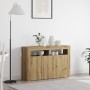 Aparador Roble Artesanal Madera de Ingeniería 116 x 30 x 75 cm de , Aparadores - Ref: Foro24-3333884, Precio: 140,18 €, Descu...