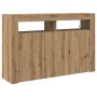 Aparador Roble Artesanal Madera de Ingeniería 116 x 30 x 75 cm de , Aparadores - Ref: Foro24-3333884, Precio: 140,18 €, Descu...