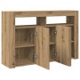 Aparador Roble Artesanal Madera de Ingeniería 116 x 30 x 75 cm de , Aparadores - Ref: Foro24-3333884, Precio: 140,18 €, Descu...