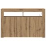 Aparador Roble Artesanal Madera de Ingeniería 116 x 30 x 75 cm de , Aparadores - Ref: Foro24-3333884, Precio: 140,18 €, Descu...