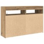 Aparador Roble Artesanal Madera de Ingeniería 116 x 30 x 75 cm de , Aparadores - Ref: Foro24-3333884, Precio: 140,18 €, Descu...