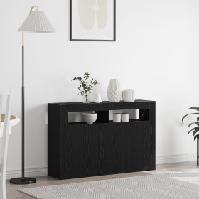Aparador Roble negro Madera engineered 116 x 30 x 75 cm de , Aparadores - Ref: Foro24-3333885, Precio: 146,69 €, Descuento: %