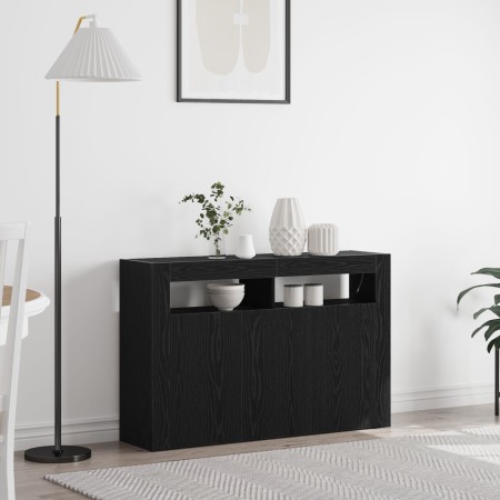 Aparador Roble negro Madera engineered 116 x 30 x 75 cm de , Aparadores - Ref: Foro24-3333885, Precio: 146,69 €, Descuento: %