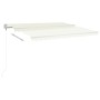 Toldo manual retráctil con postes color crema 4x3 m de vidaXL, Toldos - Ref: Foro24-3069937, Precio: 539,43 €, Descuento: %