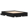 Cama con Cajones Negro Roble 135x190 cm Madera Engineered de , Camas y somieres - Ref: Foro24-3333977, Precio: 206,46 €, Desc...