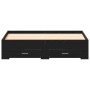 Cama con Cajones Negro Roble 135x190 cm Madera Engineered de , Camas y somieres - Ref: Foro24-3333977, Precio: 206,46 €, Desc...
