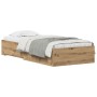 Estructura de Cama Artisan Roble 90x190 cm Madera Elaborada de , Camas y somieres - Ref: Foro24-3333991, Precio: 128,50 €, De...