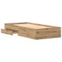 Estructura de Cama Artisan Roble 90x190 cm Madera Elaborada de , Camas y somieres - Ref: Foro24-3333991, Precio: 128,50 €, De...