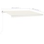 Toldo manual retráctil con postes color crema 4x3 m de vidaXL, Toldos - Ref: Foro24-3069937, Precio: 539,43 €, Descuento: %
