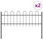 valla de jardín con arco gris 3,4x0,6 m de acero de , Paneles de vallas - Ref: Foro24-3334033, Precio: 88,71 €, Descuento: %